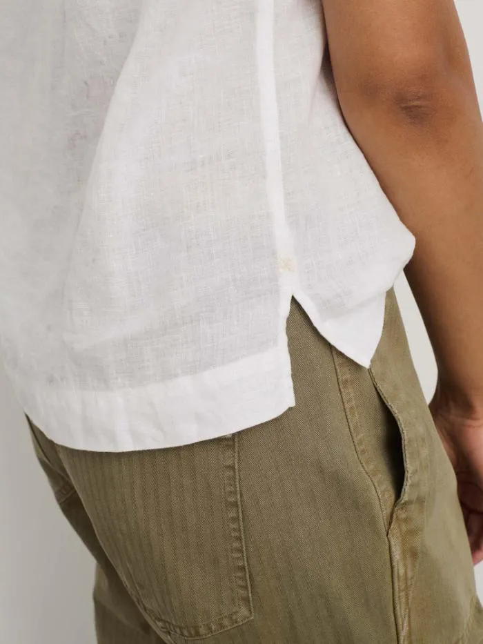Alex Mill Shirts Tops Maddie Camp Shirt In Linen White 8211 Women