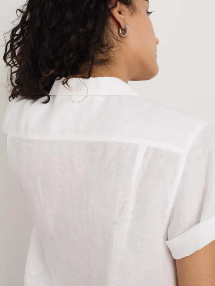 Alex Mill Shirts Tops Maddie Camp Shirt In Linen White 8211 Women