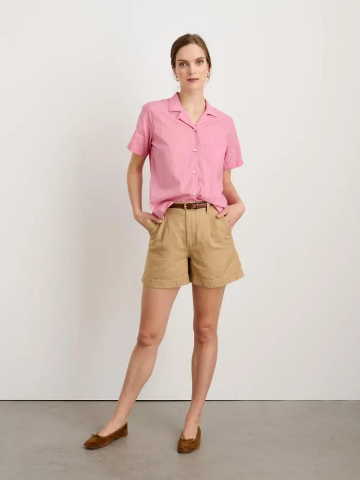 Alex Mill Shorts Pleated Shorts In Twill Vintage Khaki 8211 Women