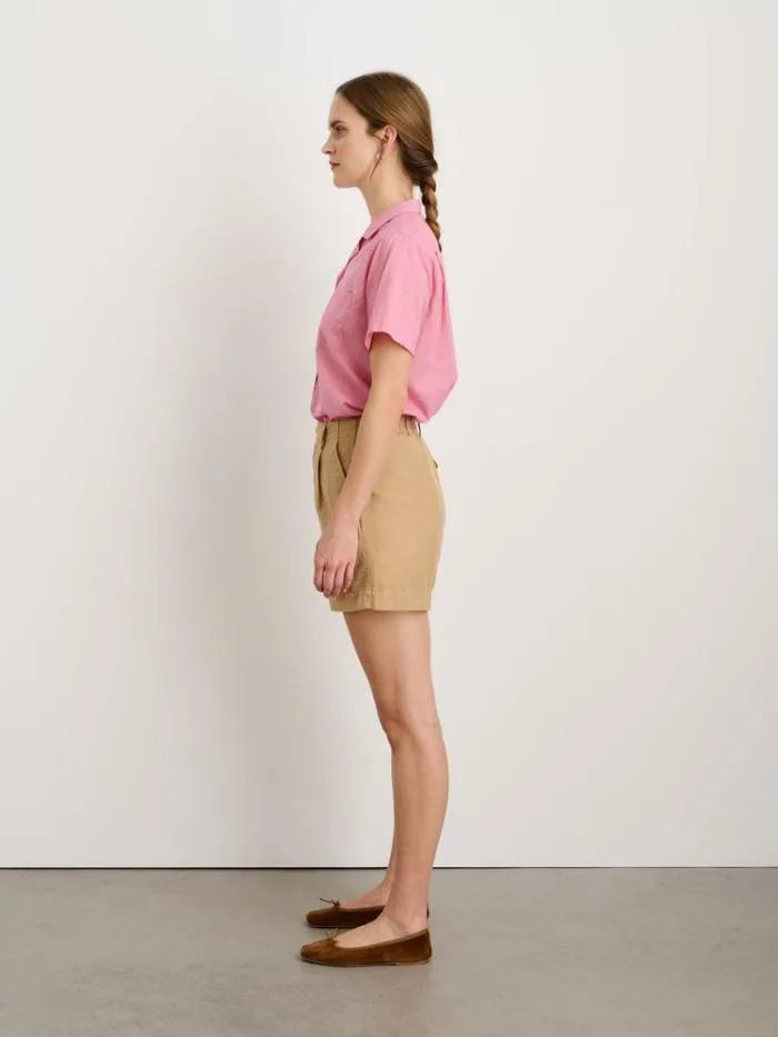 Alex Mill Shorts Pleated Shorts In Twill Vintage Khaki 8211 Women
