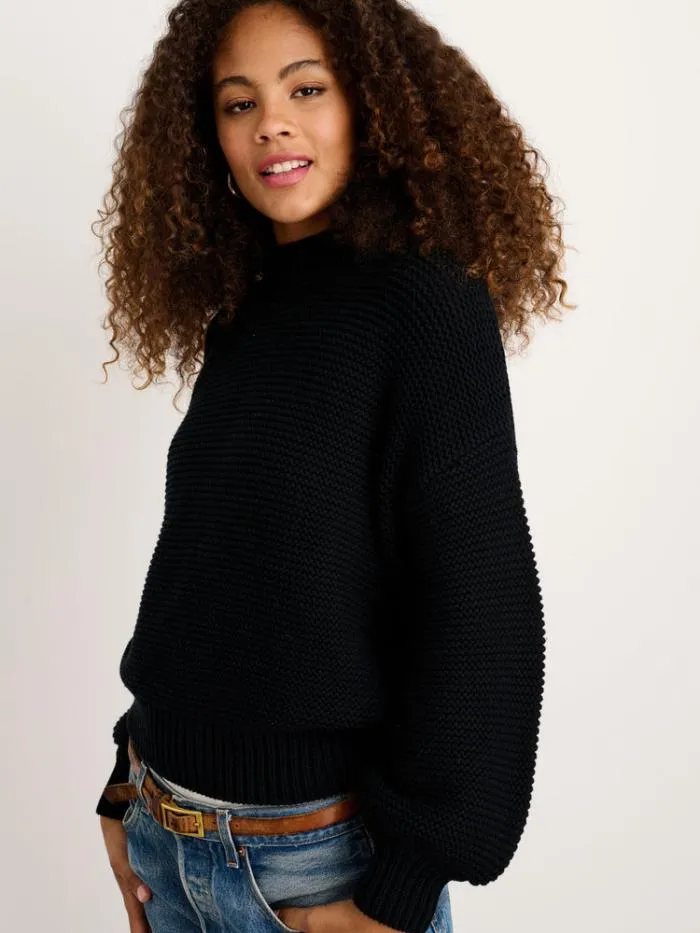 Alex Mill Sweaters ButtonBack Crewneck Sweater Black 8211 Women