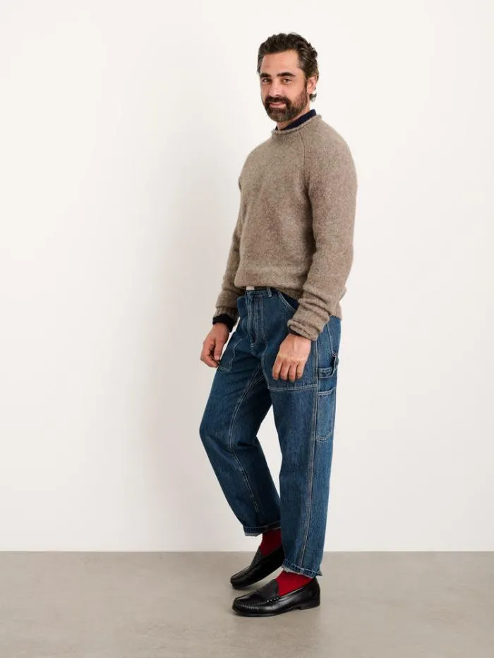 Alex Mill Sweaters Sweatshirts Alex Rollneck Sweater In Alpaca Chestnut 8211 Men