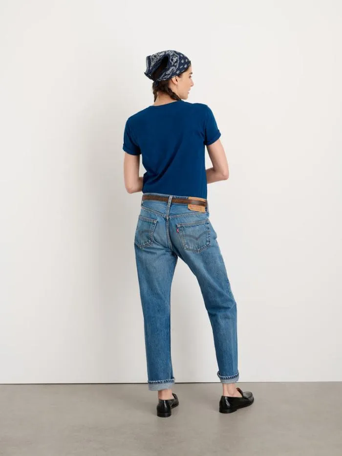 Alex Mill Tees Tanks Indigo Dyed Frank Tee In 40s Jersey 8211 Women