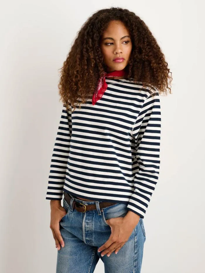 Alex Mill Tees Tanks Lakeside Striped Tee Whitenavy Bold Stripe 8211 Women