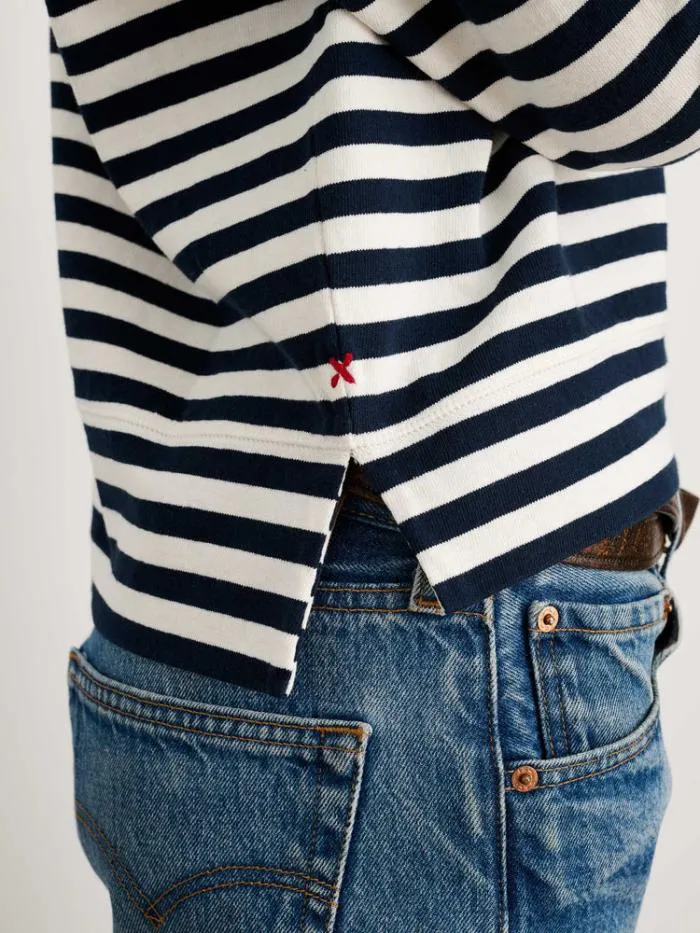 Alex Mill Tees Tanks Lakeside Striped Tee Whitenavy Bold Stripe 8211 Women