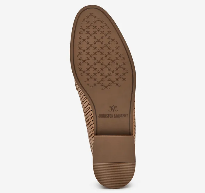Ali Perfed Bit Loafer Tan Glove Leather Mules and Loafers Johnston and Murphy Women