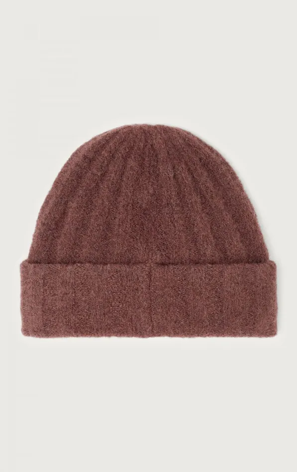 American Vintage Beanies and Caps WomenMen Beanie Vitow Choco Black Melange