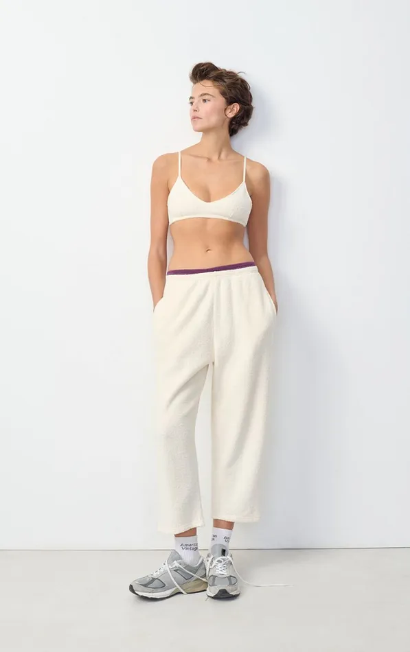 American Vintage Joggers and Leggings Women Joggers Bobypark Ecru