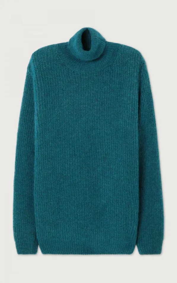 American Vintage Jumpers and Cardigans Men Jumper East Melange Duck Blue American Vintage Jumpers and Cardigans Men Jumper East Melange Duck Blue