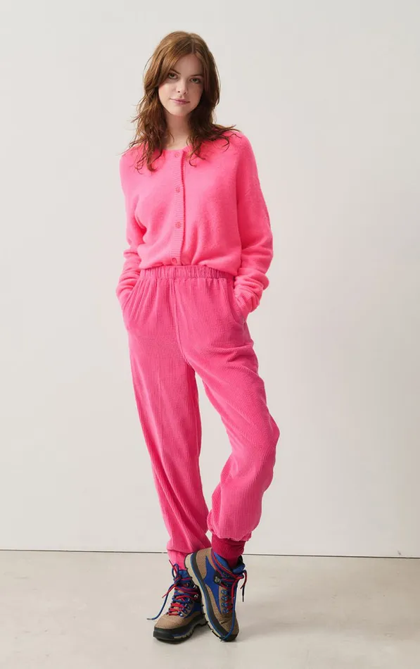 American Vintage Jumpers and Cardigans Women Cardigan Damsville Fluo Pink American Vintage Jumpers and Cardigans Women Cardigan Damsville Fluo Pink