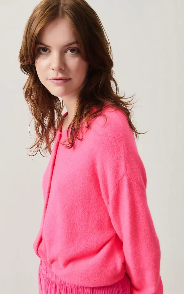 American Vintage Jumpers and Cardigans Women Cardigan Damsville Fluo Pink American Vintage Jumpers and Cardigans Women Cardigan Damsville Fluo Pink