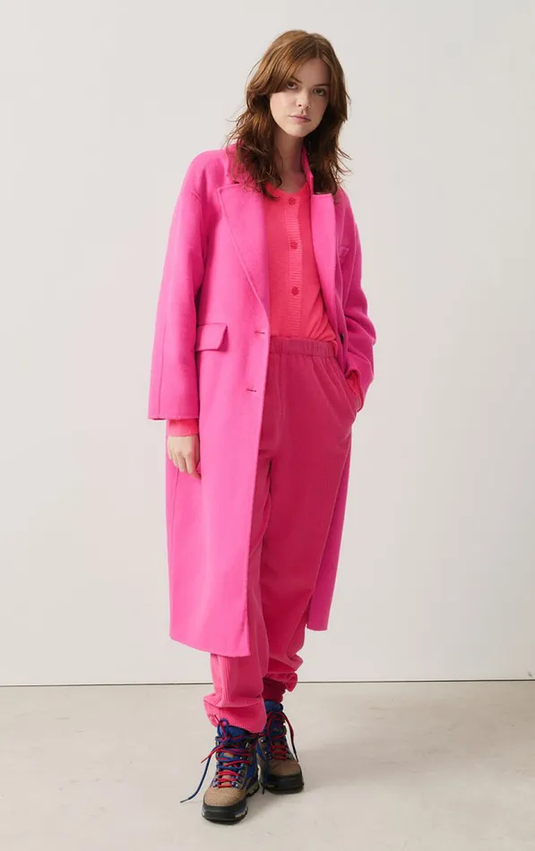 American Vintage Jumpers and Cardigans Women Cardigan Damsville Fluo Pink American Vintage Jumpers and Cardigans Women Cardigan Damsville Fluo Pink