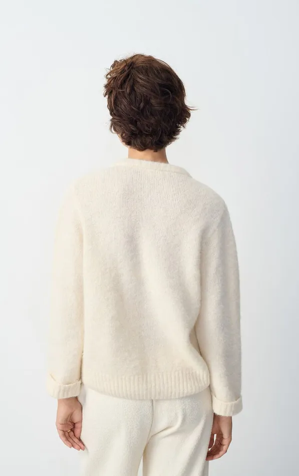American Vintage Jumpers and Cardigans Women Cardigan East Melange Pearl American Vintage Jumpers and Cardigans Women Cardigan East Melange Pearl