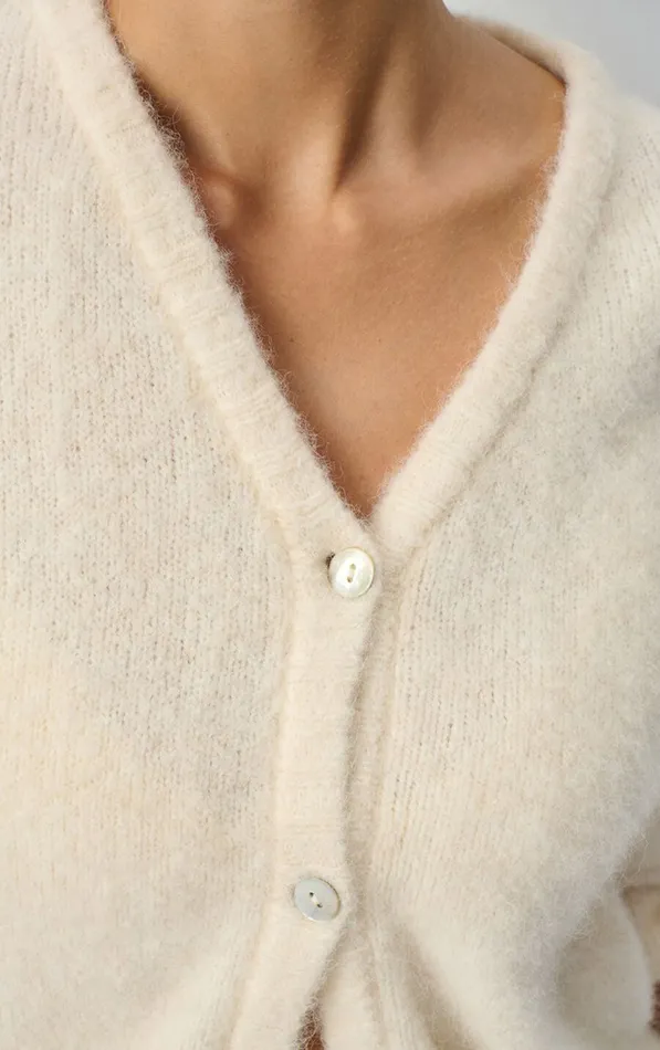 American Vintage Jumpers and Cardigans Women Cardigan East Melange Pearl American Vintage Jumpers and Cardigans Women Cardigan East Melange Pearl