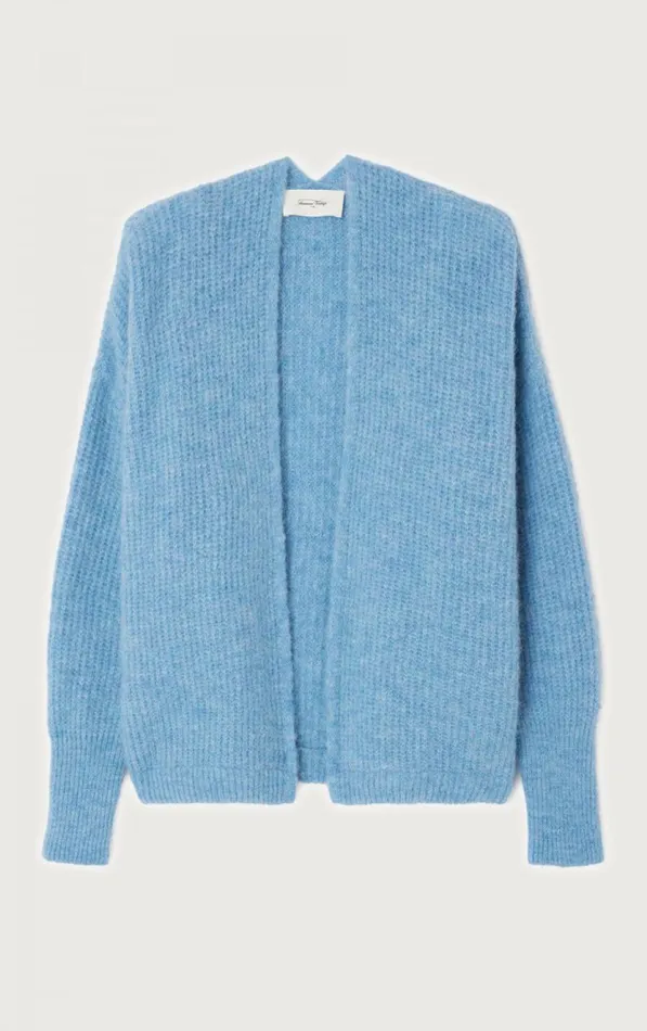 American Vintage Jumpers and Cardigans Women Cardigan East Melange Sky American Vintage Jumpers and Cardigans Women Cardigan East Melange Sky