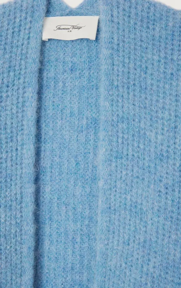 American Vintage Jumpers and Cardigans Women Cardigan East Melange Sky American Vintage Jumpers and Cardigans Women Cardigan East Melange Sky