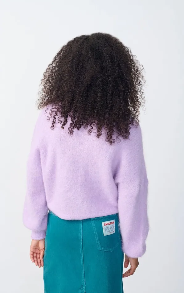 American Vintage Jumpers and Cardigans Women Cardigan Nuny Orchid Melange American Vintage Jumpers and Cardigans Women Cardigan Nuny Orchid Melange