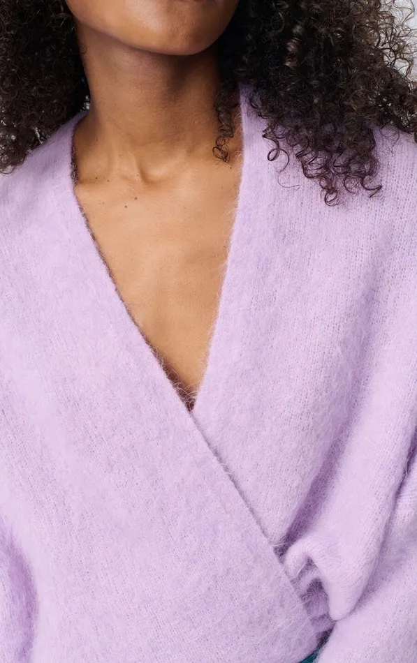 American Vintage Jumpers and Cardigans Women Cardigan Nuny Orchid Melange American Vintage Jumpers and Cardigans Women Cardigan Nuny Orchid Melange