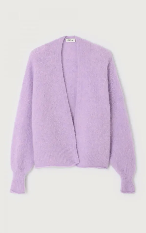 American Vintage Jumpers and Cardigans Women Cardigan Nuny Orchid Melange American Vintage Jumpers and Cardigans Women Cardigan Nuny Orchid Melange