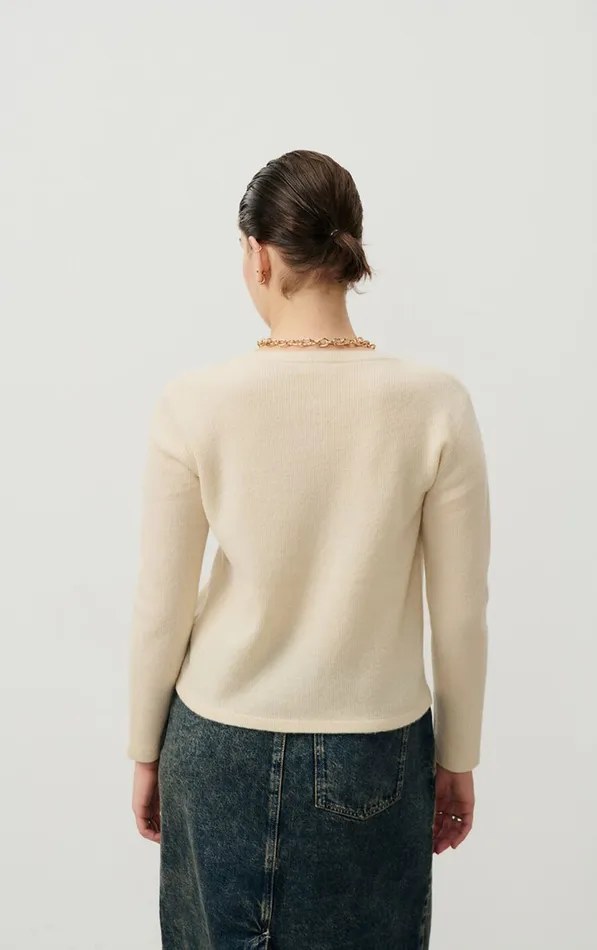 American Vintage Jumpers and Cardigans Women Cardigan Raxow Nude American Vintage Jumpers and Cardigans Women Cardigan Raxow Nude