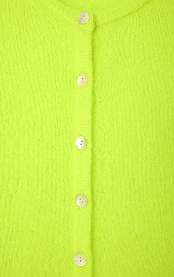 American Vintage Jumpers and Cardigans Women Cardigan Vitow Fluorescent Yellow Melange