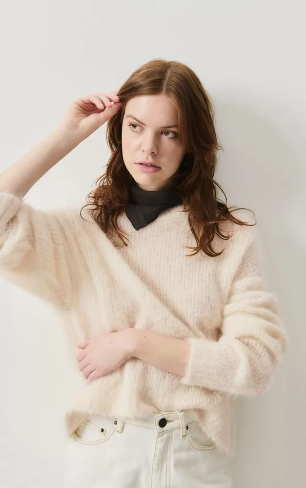 American Vintage Jumpers and Cardigans Women Jumper Bymi Melange Pearl