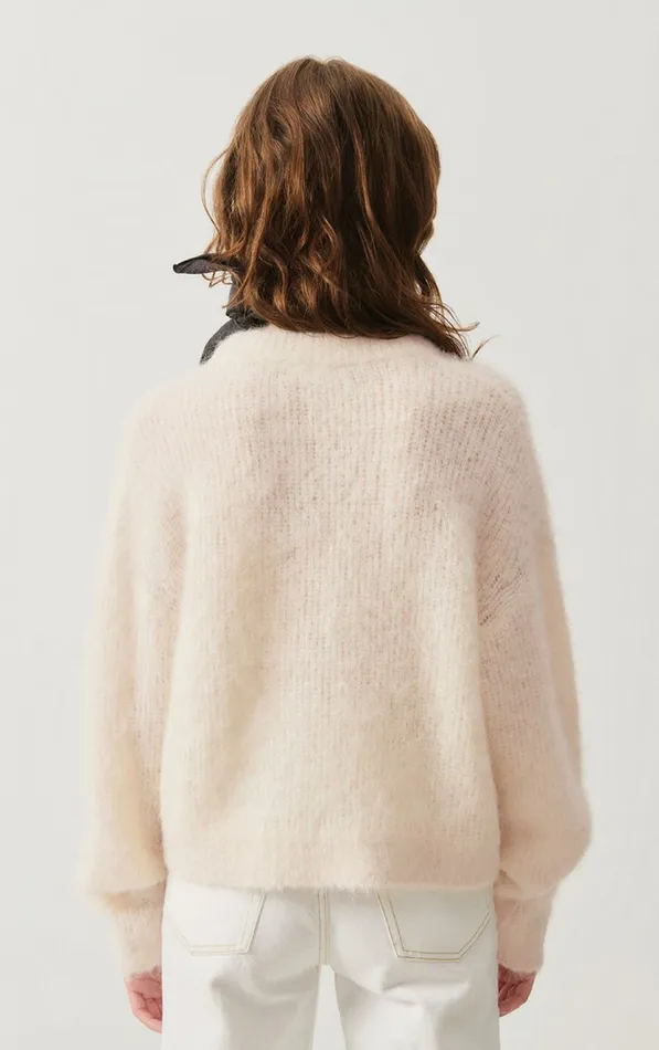 American Vintage Jumpers and Cardigans Women Jumper Bymi Melange Pearl American Vintage Jumpers and Cardigans Women Jumper Bymi Melange Pearl