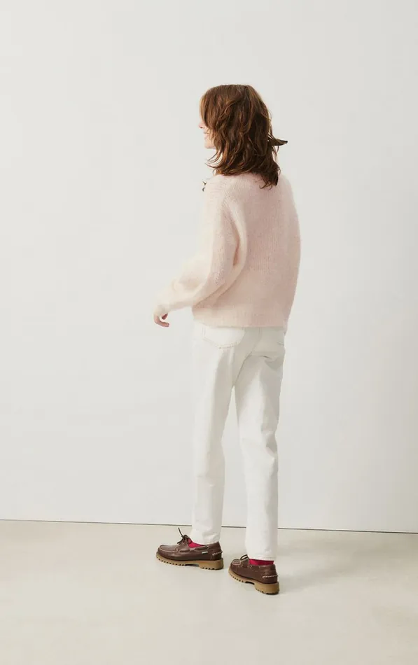 American Vintage Jumpers and Cardigans Women Jumper Bymi Melange Pearl American Vintage Jumpers and Cardigans Women Jumper Bymi Melange Pearl
