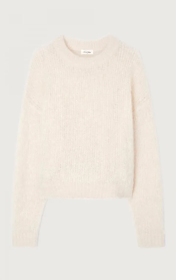 American Vintage Jumpers and Cardigans Women Jumper Bymi Melange Pearl American Vintage Jumpers and Cardigans Women Jumper Bymi Melange Pearl