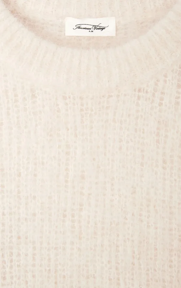 American Vintage Jumpers and Cardigans Women Jumper Bymi Melange Pearl American Vintage Jumpers and Cardigans Women Jumper Bymi Melange Pearl