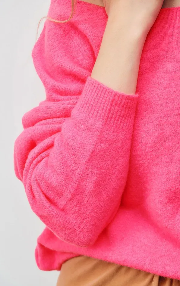 American Vintage Jumpers and Cardigans Women Jumper Damsville Fluo Pink American Vintage Jumpers and Cardigans Women Jumper Damsville Fluo Pink