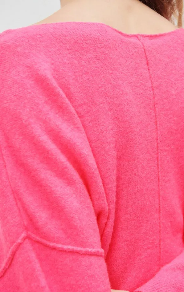 American Vintage Jumpers and Cardigans Women Jumper Damsville Fluo Pink American Vintage Jumpers and Cardigans Women Jumper Damsville Fluo Pink