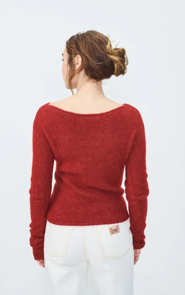 American Vintage Jumpers and Cardigans Women Jumper East Melange Burgundy