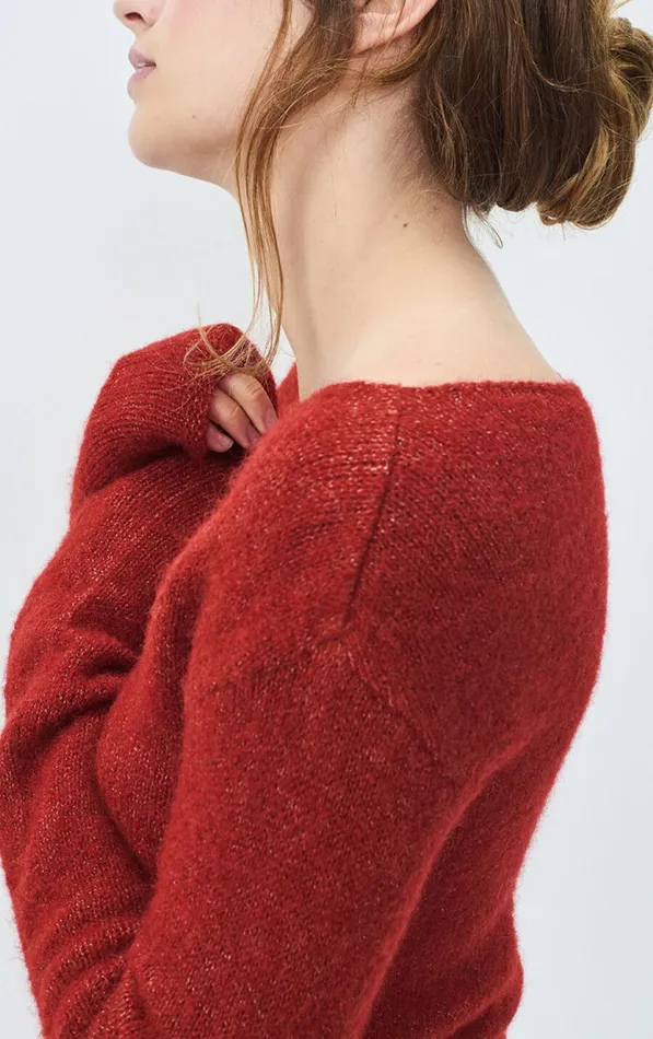 American Vintage Jumpers and Cardigans Women Jumper East Melange Burgundy