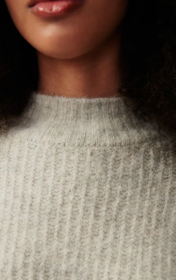 American Vintage Jumpers and Cardigans Women Jumper East Melange Powder Snow American Vintage Jumpers and Cardigans Women Jumper East Melange Powder Snow