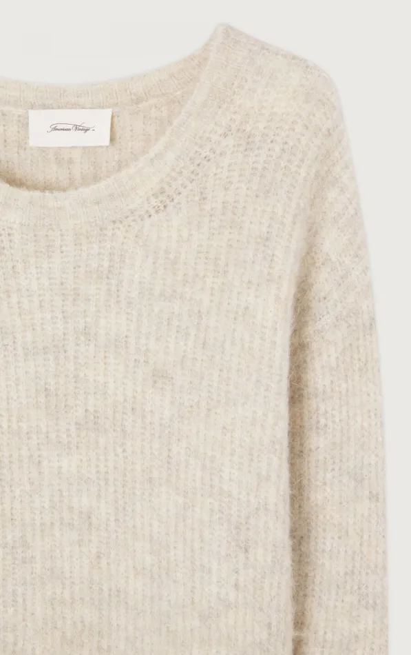 American Vintage Jumpers and Cardigans Women Jumper East Melange Powder Snow American Vintage Jumpers and Cardigans Women Jumper East Melange Powder Snow