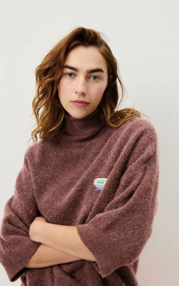 American Vintage Jumpers and Cardigans Women Jumper Vitow Choco Black Melange