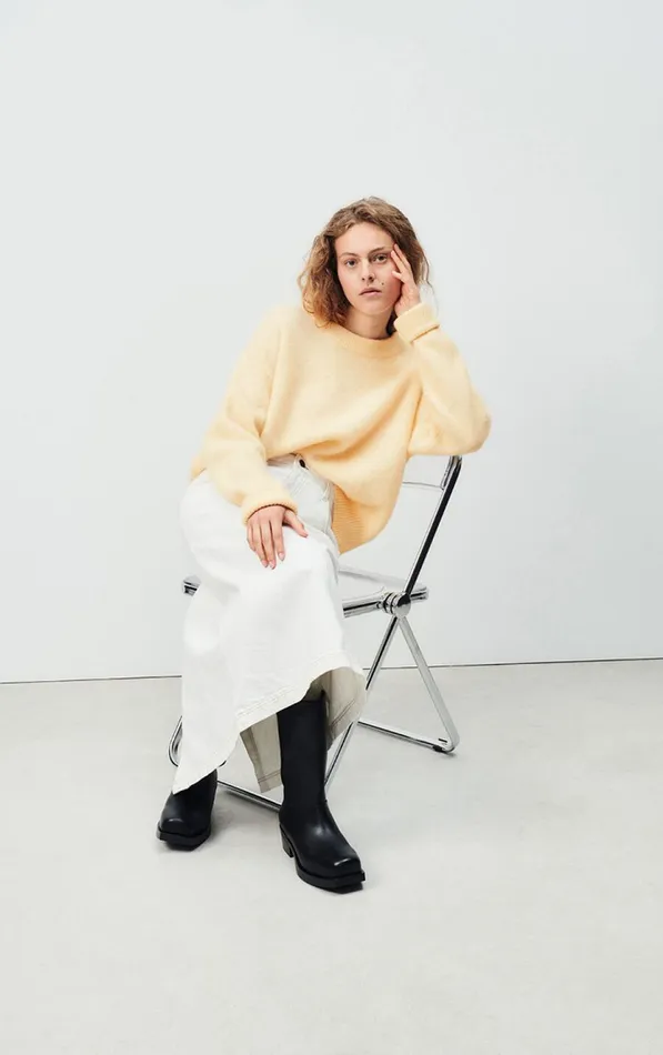 American Vintage Jumpers and Cardigans Women Jumper Vitow Melange Cheesecake