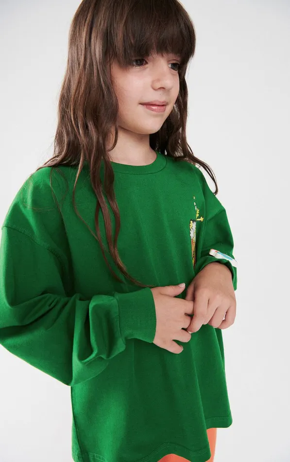 American Vintage Long Sleeve TShirts Kids TShirt Fizvalley Vintage Verdant