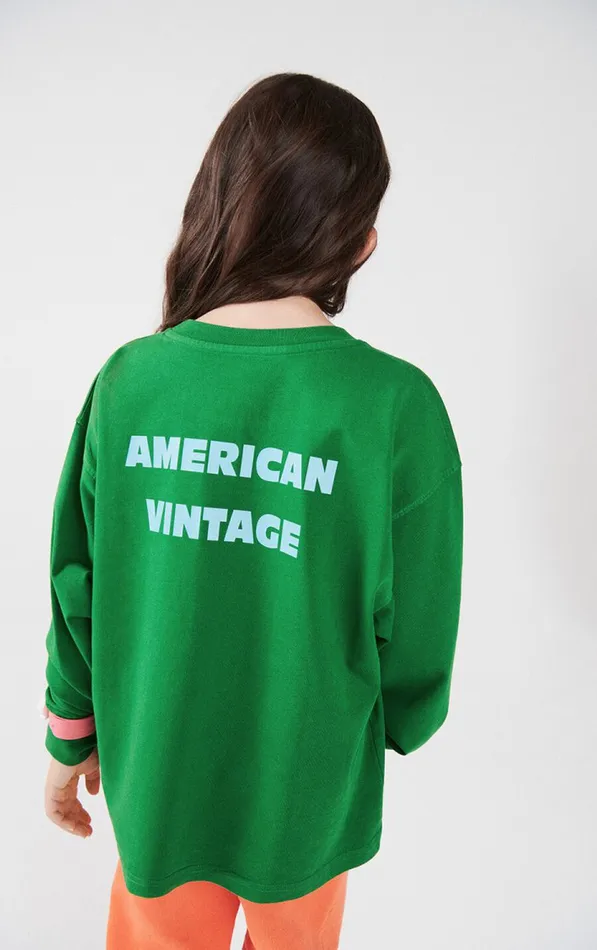 American Vintage Long Sleeve TShirts Kids TShirt Fizvalley Vintage Verdant American Vintage Long Sleeve TShirts Kids TShirt Fizvalley Vintage Verdant