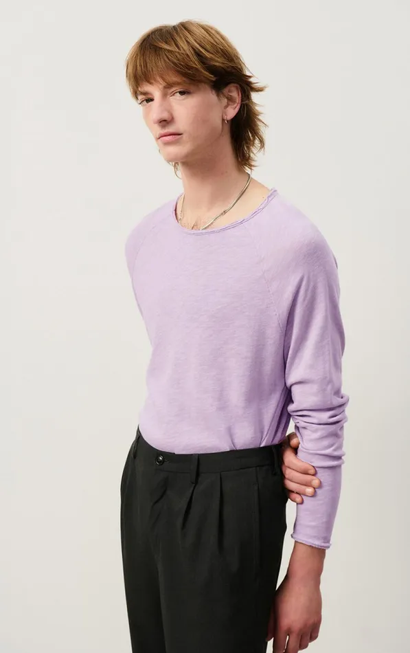 American Vintage Long Sleeve TShirts Men TShirt Sonoma Vintage Wisteria