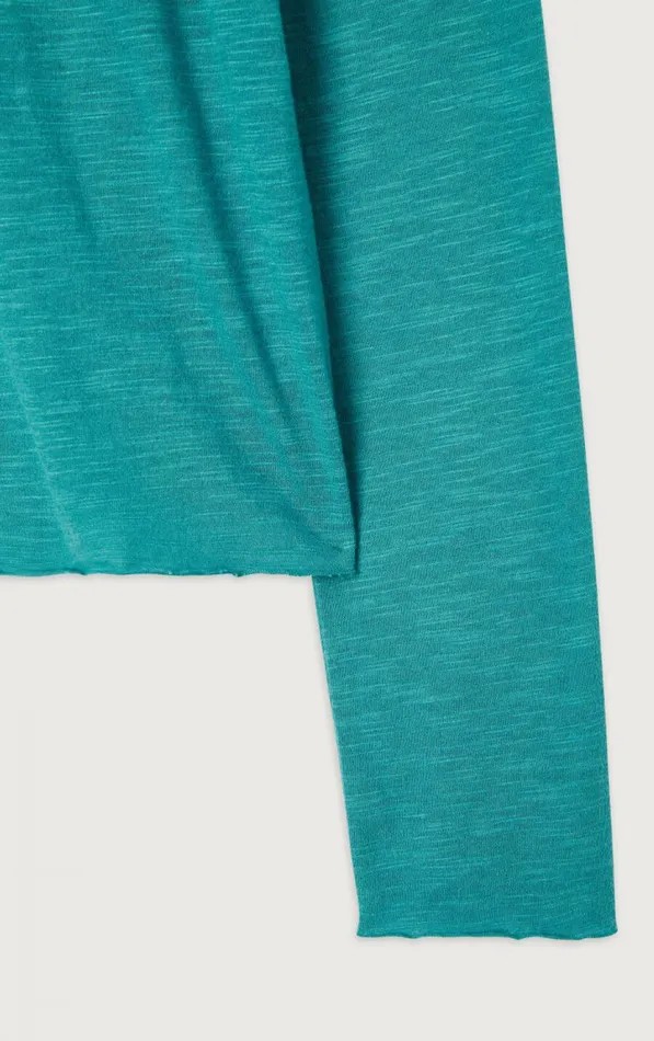 American Vintage Long Sleeve TShirts Women TShirt Jacksonville Emerald Melange