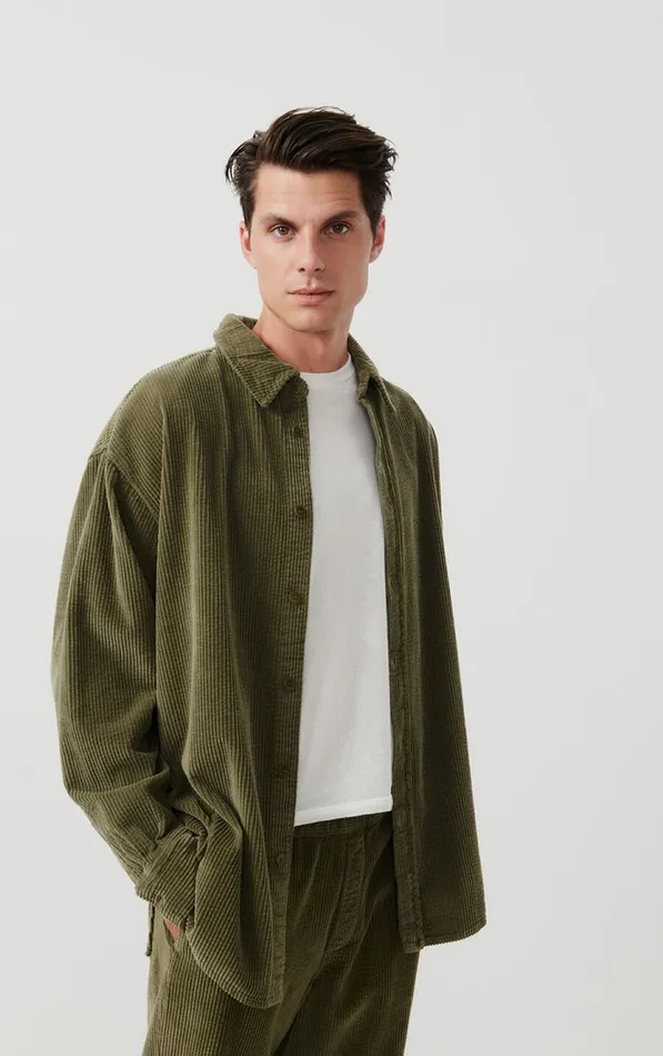 American Vintage Shirts Men Shirt Padow Khaki Vintage