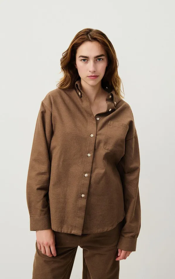 American Vintage Shirts Women Shirt Dakota Melange Candied Chestnut