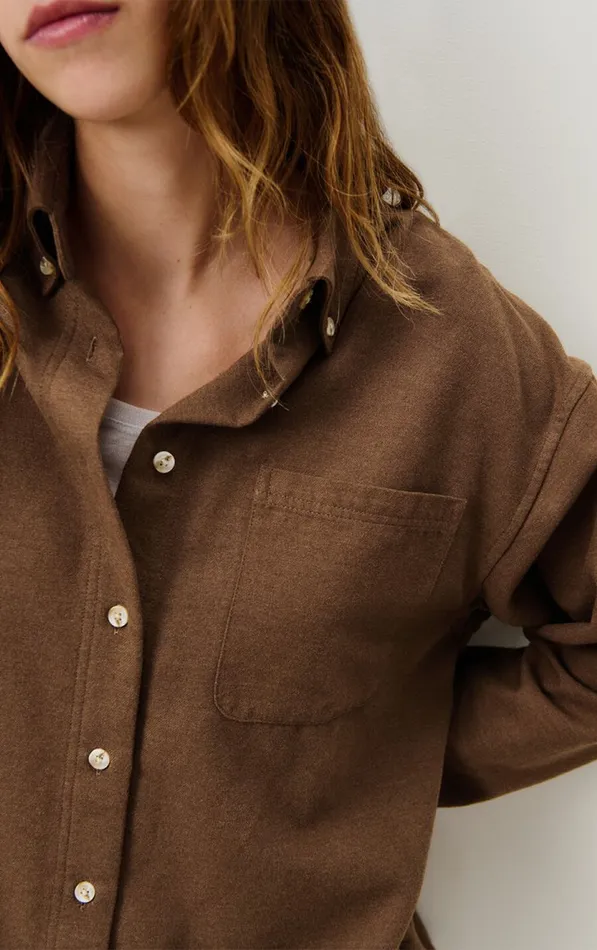 American Vintage Shirts Women Shirt Dakota Melange Candied Chestnut American Vintage Shirts Women Shirt Dakota Melange Candied Chestnut