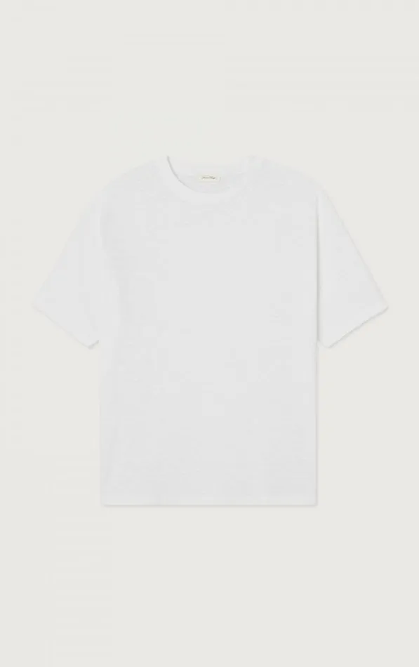 American Vintage Short Sleeve TShirts Men TShirt Bysapick White American Vintage Short Sleeve TShirts Men TShirt Bysapick White