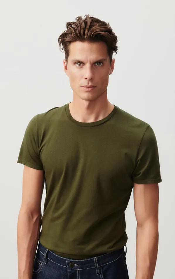 American Vintage Short Sleeve TShirts Men TShirt Decatur Khaki