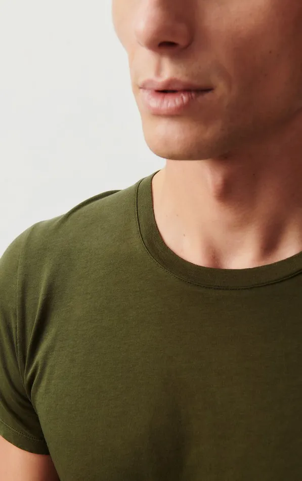 American Vintage Short Sleeve TShirts Men TShirt Decatur Khaki American Vintage Short Sleeve TShirts Men TShirt Decatur Khaki