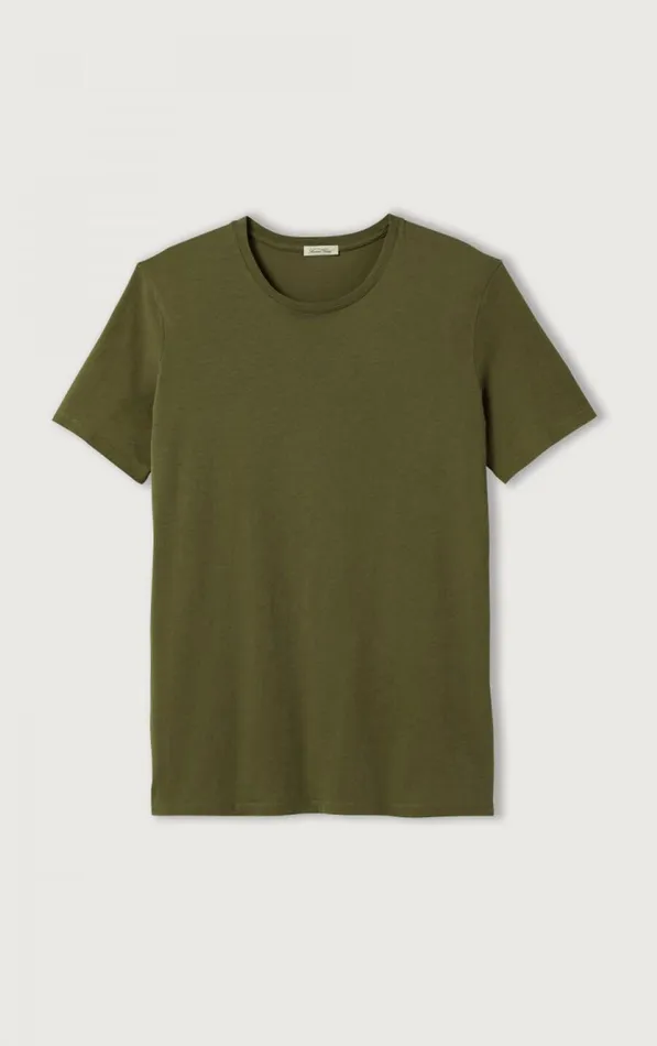 American Vintage Short Sleeve TShirts Men TShirt Decatur Khaki American Vintage Short Sleeve TShirts Men TShirt Decatur Khaki