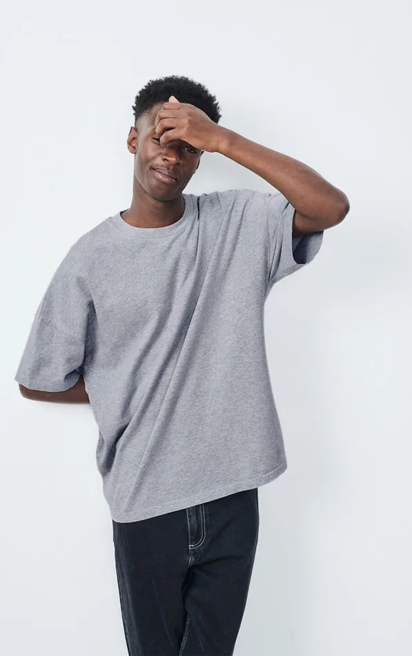 American Vintage Short Sleeve TShirts Men TShirt Fizvalley Heather Grey